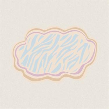 Imagem de HJZSZX Pequeno tapete de sala de estar em formato fresco, irregular, resistente ao desgaste, cobertor de cama para quarto, FYR, sem fiapos, 1.100 x 160 cm (3,3 x 5,25 pés)