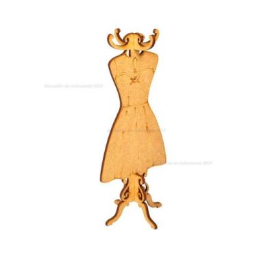 Imagem de Mancebo para Casa de Boneca 18x8x7 Laser Mdf Madeira Cru - ATACADÃO DO