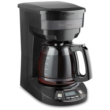 Imagem de Cafeteira Elétrica Programável 2.8L em Aço Inoxidável com Painel Digital, 110v, HAMILTON BEACH 46293, Preto