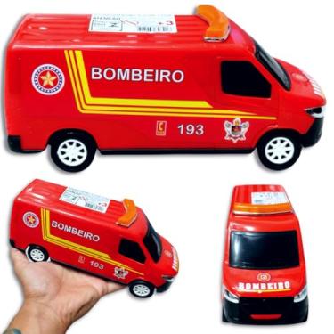 Imagem de Van Policia Tática Ambulância Bombeiro Carrinho Brinquedo Diverplas (Bombeiro)