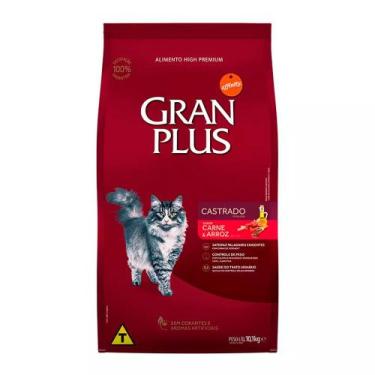 Imagem de Ração Gran Plus Gatos Castrados Carne e Arroz - 10,1Kg - GRANPLUS