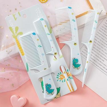 Imagem de Kit Pente infantil Para Todos Tipos De Cabelo Menino e Menina Penteado (VERDE)