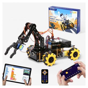 Imagem de Robô Braço Carro Inteligente ACEBOTT 5DOF com Controle APP e Arduino para Crianças de 8 a 12 anos