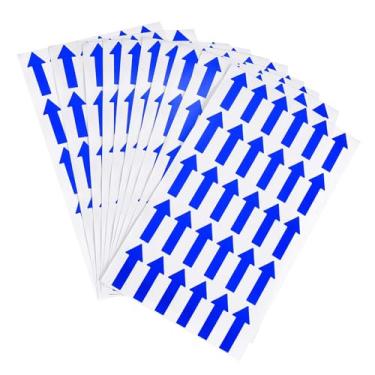 Imagem de YOKIVE 300 adesivos de seta, etiqueta de mini sinais de codificação | Adesivo para água, inspeções de direção, marcadores de defeitos de produtos, caixas (azul, 3 x 1 cm)