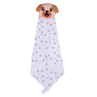 Imagem de Naninha para Bebê de Bichinho de Pelúcia com Prendedor de Chupeta Dog (Marrom)