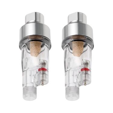 Imagem de The Lord of the Tools 2 peças mini filtro de pistola de pulverização BSP rosca 1/8 polegada compressor de ar separador de óleo em linha spray aerógrafo em linha para todos os aerógrafos rosqueados Bsp