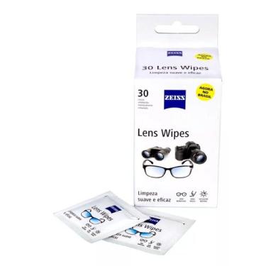 Imagem de Lens Wipes Zeiss 30 Lenços Umidecidos Limpa Lentes Óculos, Branco