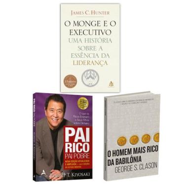 Imagem de Kit 3livros, Pai Rico, Pai Pobre + O Homem Mais Rico da Babilônia + O 