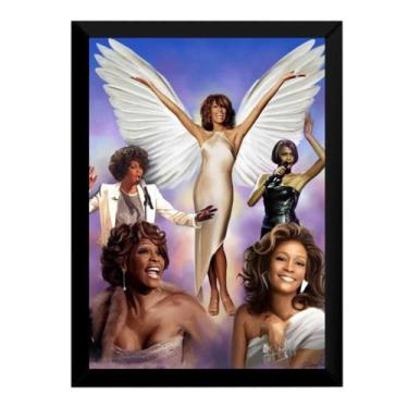 Imagem de Quadro Whitney Houston Musica Arte Poster Com Moldura - Fanarte