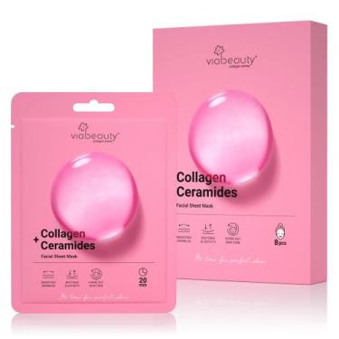 Imagem de Máscara Facial de Colágeno VIABEAUTY - Rejuvenescedora com Ceramidas (