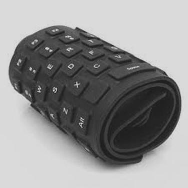 Imagem de Teclado Flexível Silicone Usb Pc Notebook USB preto