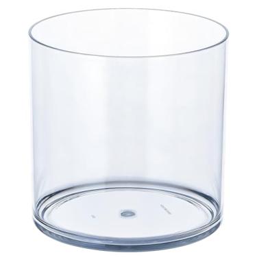 Imagem de Dayaanee Vaso de flor de acrílico transparente, vaso cilíndrico, decorativo, boca larga para casa, escritório, festa de casamento, 15 x 15 cm