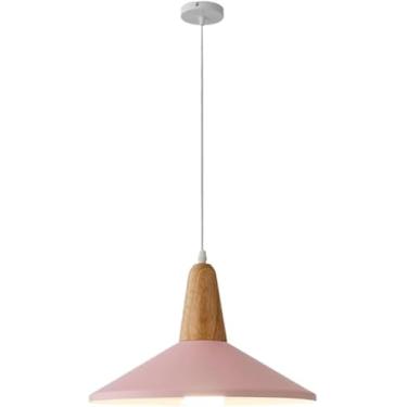 Imagem de Luzes Pendentes Simples Modernas Design De Moda Com Lâmpada Suspensa De Madeira Lustre De Teto Criativo Elegante Luminária De Personalidade Nórdica Restaut Sala De Jantar Quarto, Pink