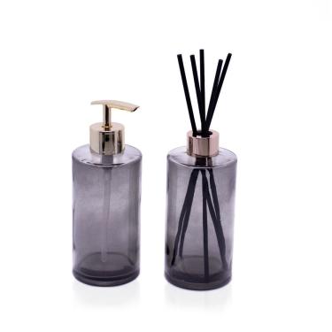 Imagem de Kit Difusor E Porta Sabonete Liquido De Vidro Preto