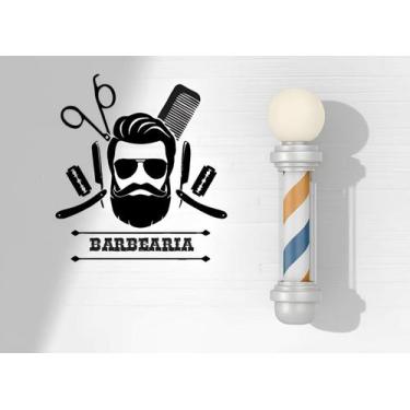 Imagem de Adesivo De Parede Barbearia Mod03 - Lojinha Da Luc Adesivos