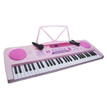 Imagem de Teclado Eletrônico Semi Profissional 61 Teclas Com Microfone Bigfun Gr