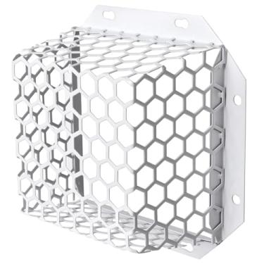 Imagem de Protetor de pássaros de ventilação para secador, capa de exaustor de 7,6 cm a 10 cm - Gaiola de pássaro de aço para banheiro e ventilação de secadora, 17,8 cm L x 10,24 cm A, branca