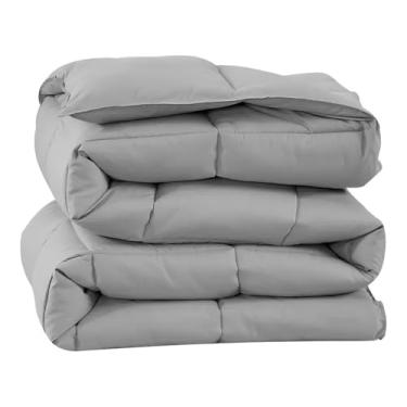 Imagem de Camesa Edredom Ecopluma Toque de Pluma King Size 280x260cm - Cinza