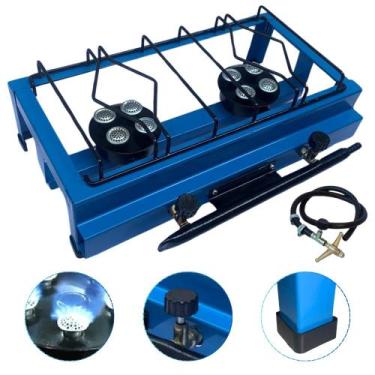 Imagem de Fogão Industrial Alta Pressão 2 Bocas Lx Portátil Com Mangueira E Regi