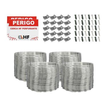 Imagem de Cerca concertina dupla clipada galvanizada 30cm 20 metros