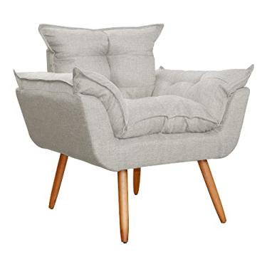 Imagem de Poltrona Decorativa Opalla Para Sala Linho Cores - DS Estofados