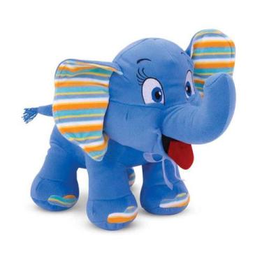 Imagem de Pelúcia Elefante Rhagi Gg Azul Cortex Brinquedos