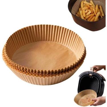 Imagem de Papel Para Air Fryer Descartáveis Antiaderentes - 50 Und. - Importado
