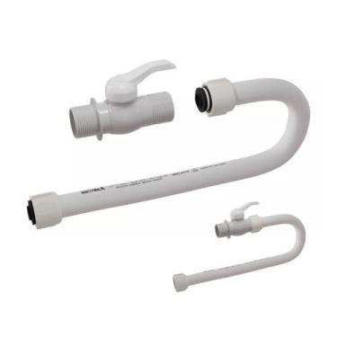 Imagem de Engate Flexível C/Registro PVC 1/2 Branco 40 50 60cm Estrela, 40cm