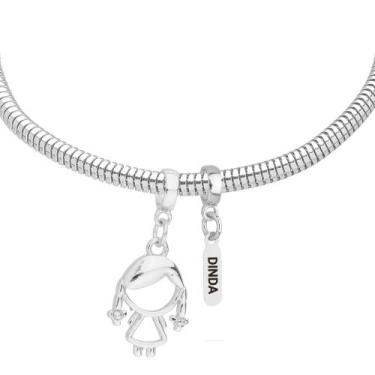 Imagem de Pulseira Madrinha De Menina Berloque Banhado a Prata 925 - Work Semijo