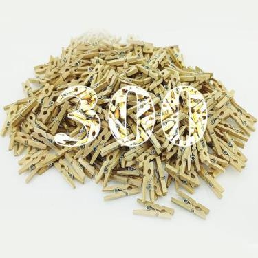 Imagem de 300 Mini Pregadores De Madeira Natural Decorativos Para Bebidas - Alia