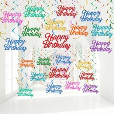 Imagem de Faccito 30 peças de decoração de redemoinho para pendurar, enfeites de festa para aniversário, chá de bebê, decoração de artigos de festa (futebol)