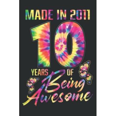 Imagem de It S My 10Th Birthday Tie Dye S for 10 Year Old Girls: HEARTS JOURNAL: 6" x 9", 120 Pages, Lined For Memo Diary Journal, Memo Diary Subject Notebooks Planner for Travelers, Students, Office.