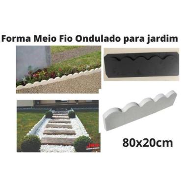 Imagem de Forma Em Abs Virgem 1,5mm Meio Fio De Jardim 80x20cm - Garden