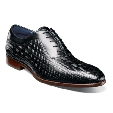 Imagem de STACY ADAMS Sapato Oxford masculino Keating com cadarço, Preto, 10.5 Wide