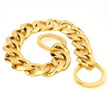 Imagem de INSEA Coleira de cachorro ultra forte resistente de 19 mm com corrente deslizante para Pit Bull Mastiff Bulldog Big Breeds (coleira de 56 cm para pescoço de cachorro 45,7 cm)