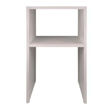 Imagem de Mesa De Cabeceira Branca Cama Solteiro Quarto Sala 50x35cm