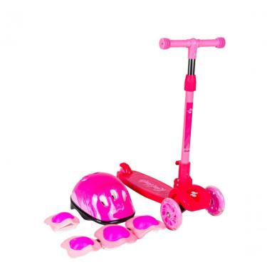 Imagem de Patinete Sport Rosa + Kit Proteção