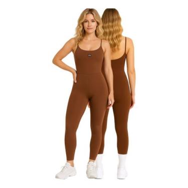 Imagem de Macacão Longo Feminino Suplex Fitness Ginastica E Academia - Multimarc