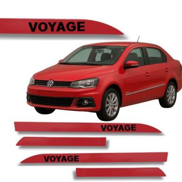 Imagem de Jogo Friso Lateral Voyage Ponta de Faca Grafia Cores Volks - Macall, V