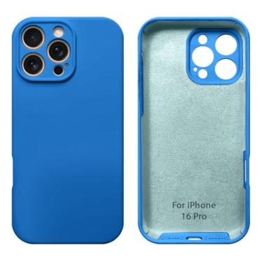 Imagem de Capinha Compativel com iPhone 16 Pro Com Proteção de Camera em Silicone com Interior Aveludado
