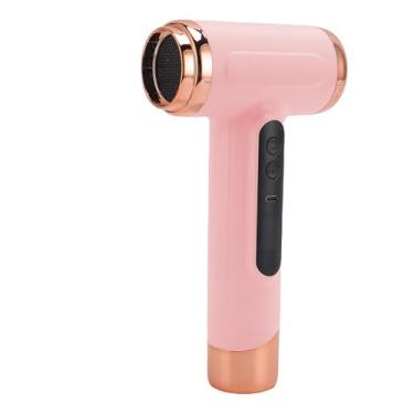 Imagem de Luocute Secador de Cabelo Sem Fio, 200w 30000 Rpm Recarregável Secador de Sopro Iônico Com 360 Graus B na Giro Ruído Baixo, 3 Quente e Frio Ajustável para Camping de Viagem (Rosa)