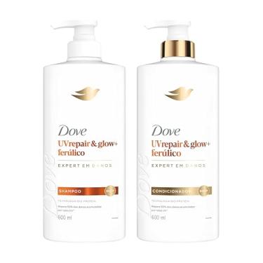 Imagem de Kit Dove UV Repair & Glow + Ferúlico Shampoo 600ml + Condicionador 600ml
