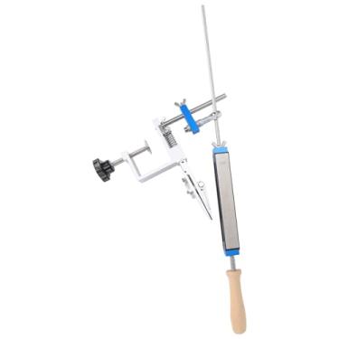 Imagem de Luocute Afiador de Facas Profissional, Ferramenta de Metal de Afiação Com ângulo Ajustável Com Pedras de Amolar de Grão 150/400/800/2000 para Lâminas de Cozinha e (Com 4 pedras de amolar de diamante)