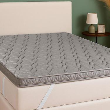 Imagem de Pillow Top Queen Espuma D45 Firme 158x198x5cm - BF Colchões, CINZA