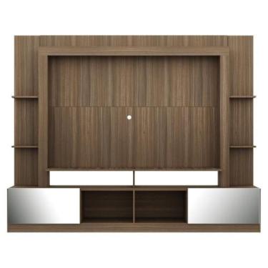 Imagem de Rack com Painel 65 Portas com Espelho Oslo Madeirado - MULTIMOVEIS