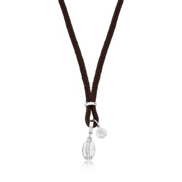 Imagem de Colar Grão De Café Infantil No Paracord Marrom