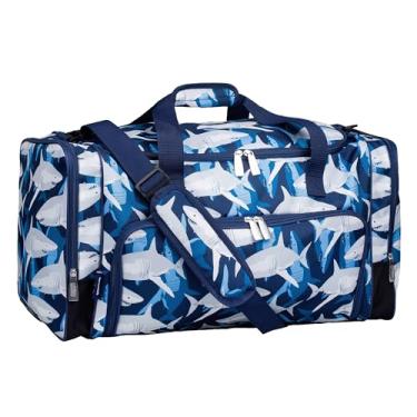 Imagem de Wildkin Kids Weekender Duffel Bag for Boys and Girls, Carry-On Size and Perfect for Weekend or Overnight Travel, 600-Denier Polyester Fabric Duffel Bags Measures 22 x 12 x 12 Inches (Sharks)