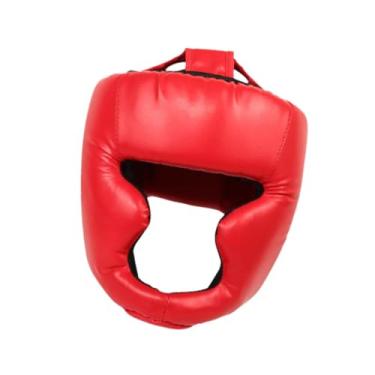 Imagem de Aymzbd Protetor de Cabeça Profissional para Boxe, Proteção para As Bochechas, Ideal para Luta Livre, Kickboxing E Sparring, Crianças Vermelhas