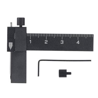 Imagem de Modelo Equidistante Paralelo Scriber Régua de escrita isométrica ajustável Ferramenta de liga de alumínio resistente Agulha de gravação em aço para fabricação de modelos precisos (Preta)