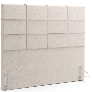 Imagem de Cabeceira Cama Box Casal King 195 Cm Roma W01 Linho Cru - Lyam